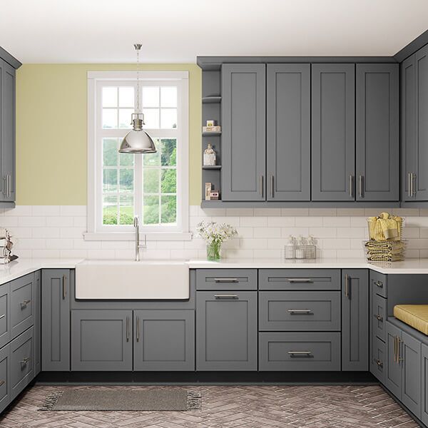 Shaker Grey 10x10 Kitchen Cabinets
