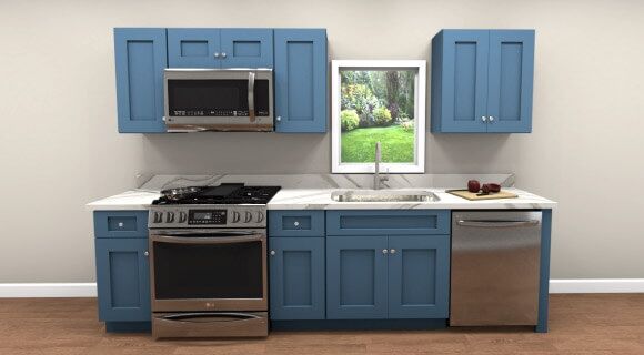 Buy Xterra Blue Shaker Cabinets 10ft Run at CabinetSelect.com