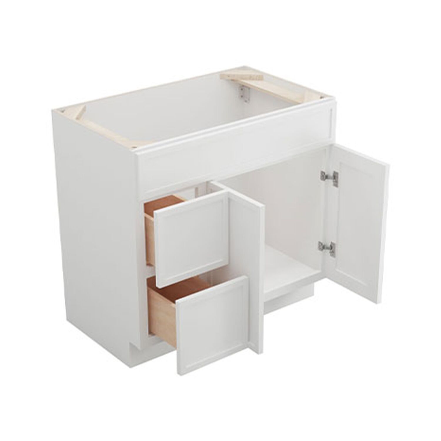 Avalon Slim Shaker White Sample Door - CabinetSelect.com